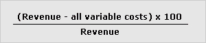 Contribution to sales ratio