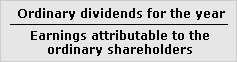 Dividend payout ratio