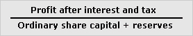 Formula for return on equity