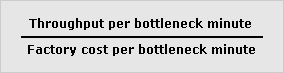 Throughput accounting ratio